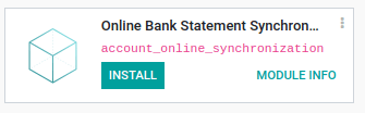 Installation button of the account_online_synchronization module