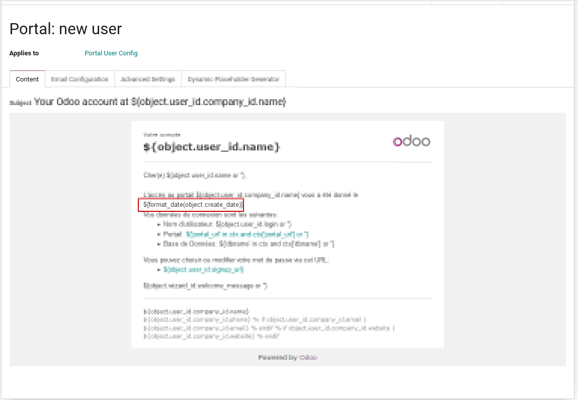 Example of the format_date on a create_date field