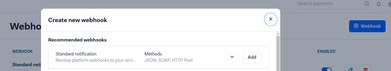 Configure un webhook.