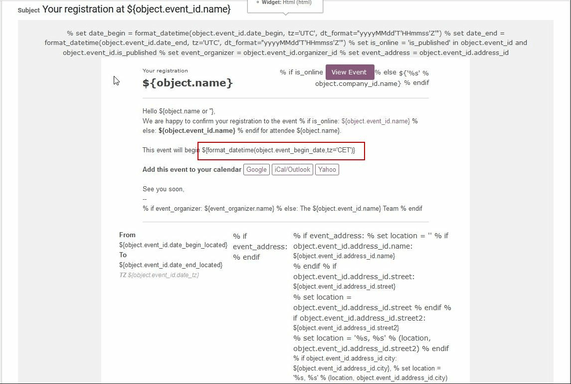 Código del format_datetime en la plantilla de Evento existente