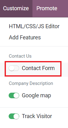 Toggle formulaire de contact