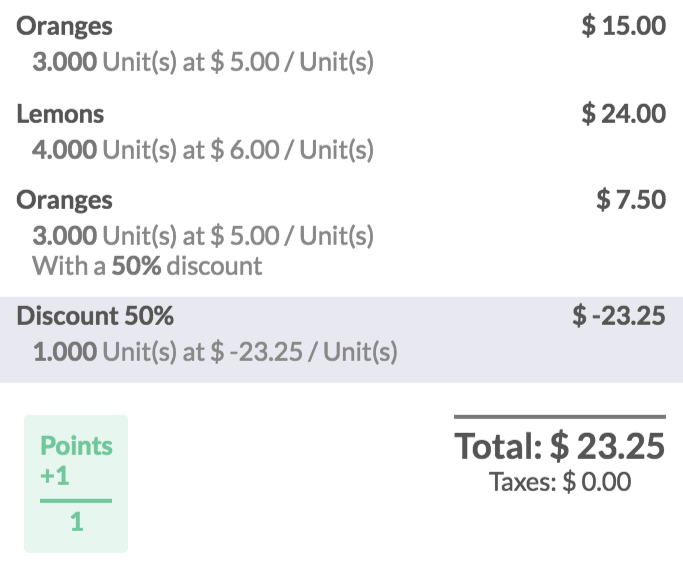 Vue de la remise offerte dans l'aperçu du paiement