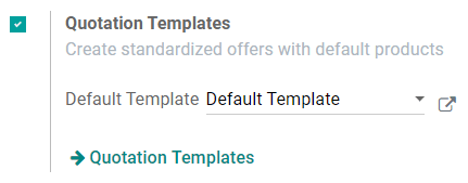 How to enable quotation templates on Odoo Sales.