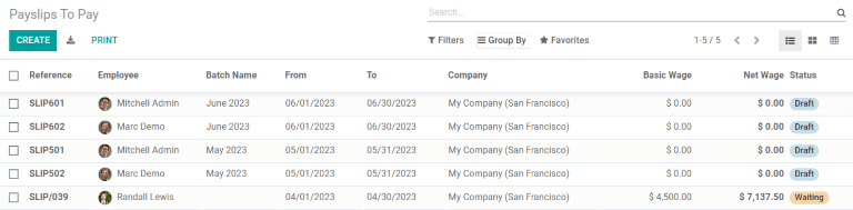 View all payslips that need to be paid on the Payslips To Pay page.