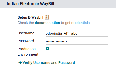 Configuration E-way bill dans Odoo