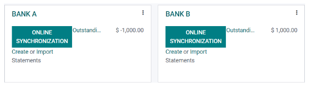 Paiements sortants/entrants en suspens en attendant l'enregistrement du relevé bancaire