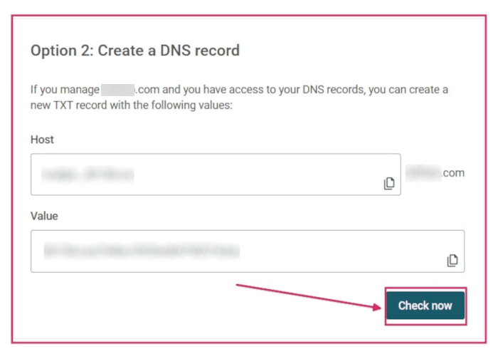Verificați înregistrarea DNS în Mailjet.