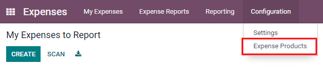 Set expense costs on products.