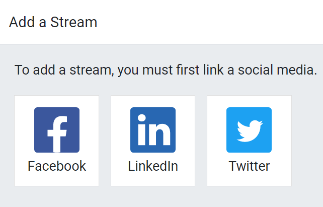 View of the pop-up that appears when 'Add a Stream' is selected in Odoo.