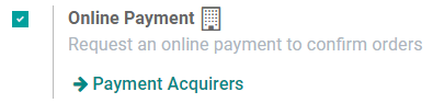 How to enable online payment on Odoo Sales.
