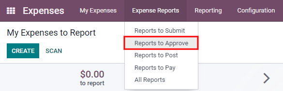 Reports to validate are found on the Reports to Approve page.