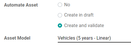 Aktiva auf einem Konto in Odoo Buchhaltung automatisieren