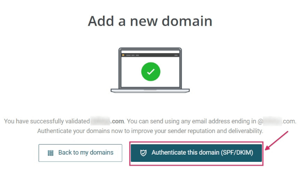 Die Domain mit SPF/DKIM-Einträgen in Mailjet authentifizieren.
