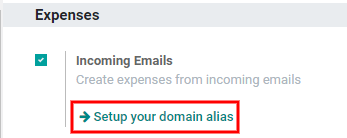 Den Domain-Alias erstellen durch Klick auf den Link.