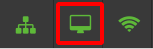 Das „Bildschirm“-Symbol auf dem Kassendisplay zeigt den Verbindungsstatus mit dem Bildschirm.