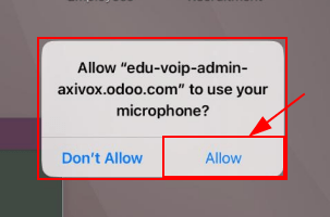 Allow the database to access the microphone.