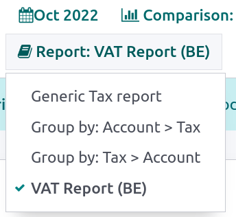 Sélection des variantes de rapport.