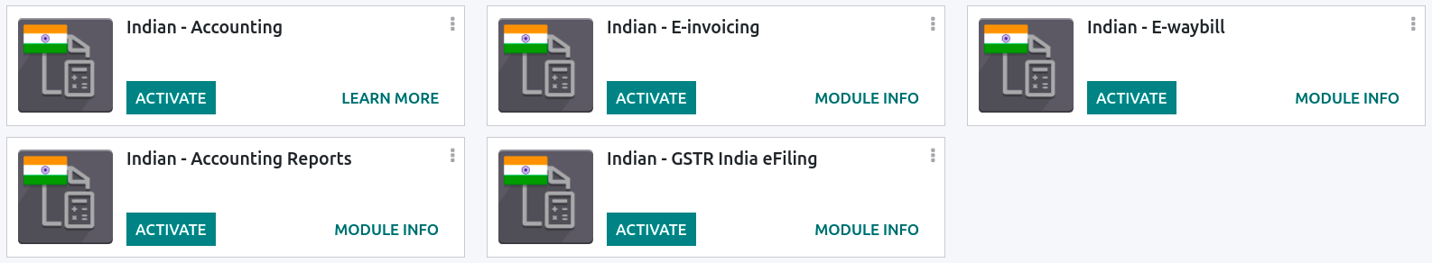 Modules de localisation indienne