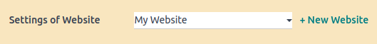 New website button