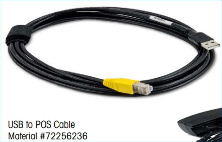 Authentic Mettler USB to POS cable, part number 72256236.