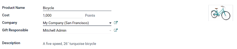 A filled out reward form with all details entered.