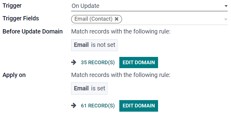 Exemplu de declanșator la actualizare
