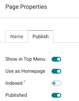disabling the “Indexed” checkbox