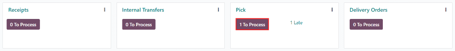 The pick order can be seen in the Inventory kanban view.