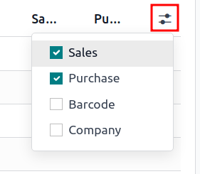Visa ikonen för menyn med ytterligare alternativ: skjutreglage.