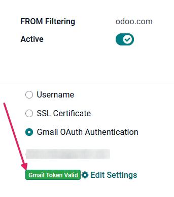 在 Odoo 中配置外发电子邮件服务器。
