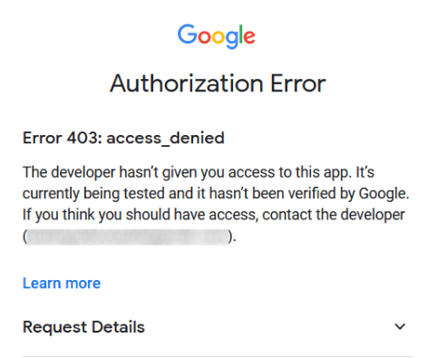 403 Access Denied Error.