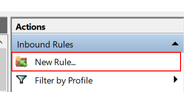 New rule dropdown shown with new rule option highlighted.