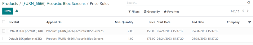 How to set product prices based on foreign currency pricelists in Odoo Sales.