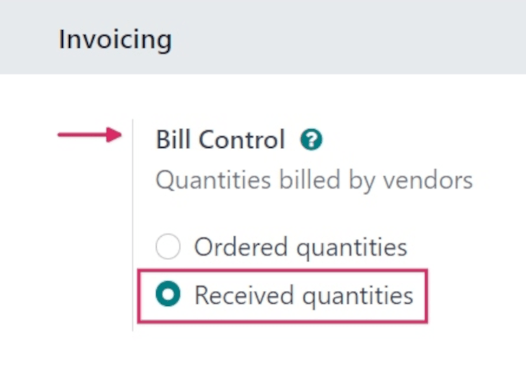Selected bill control policy in Purchase app settings.