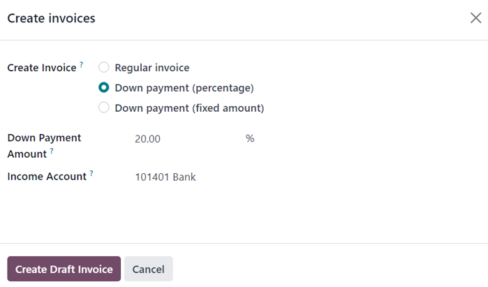 Down Payments Odoo 17 0 Doentation