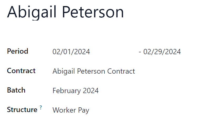 The necessary fields for a new payslip.