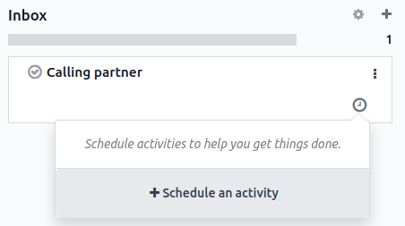Scheduling an activity from the To-do dashboard