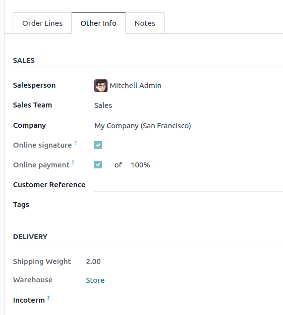 Erstellung eines Angebots in der Filiale.