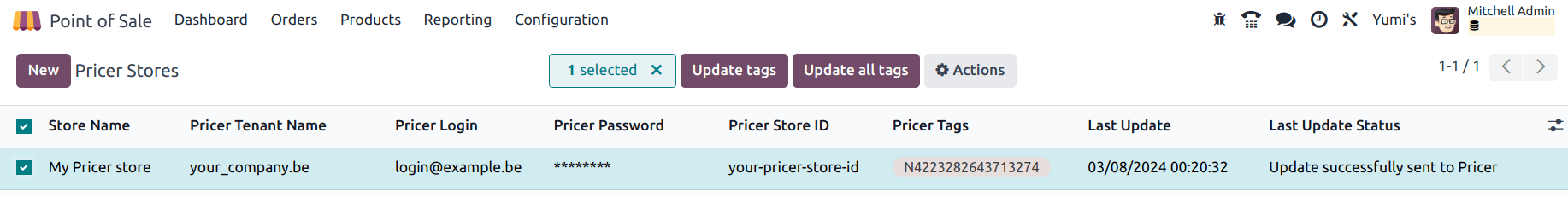 Update all Pricer tags