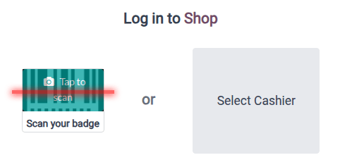 Login window to open a session when the multiple cashiers feature is active