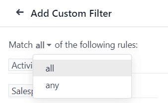 Voorbeeld van de melding van achterstallige activiteiten in de chatter van een lead.