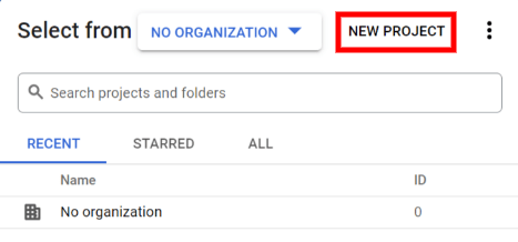 Skapa ett nytt API-projekt för att lagra autentiseringsuppgifter.