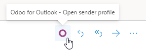 Odoo för Outlook anpassad åtgärd