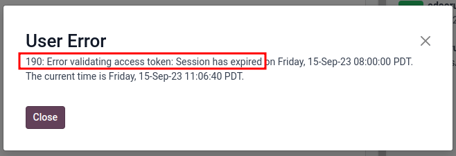 Add lot/serial number user error popup.