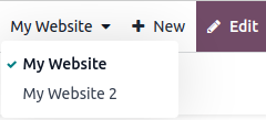 Sélecteur de site web