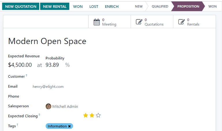 De kans op succes die wordt weergegeven op het kansformulier.