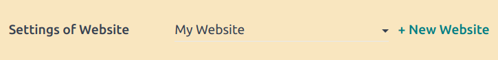 Przycisk nowej strony internetowej