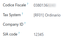 Kod SIA firmy