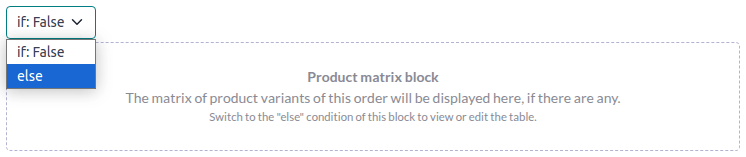 Visa villkor som gäller för ett block.