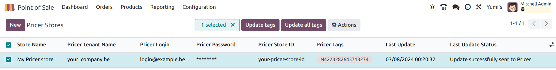 Updating Pricer tags.